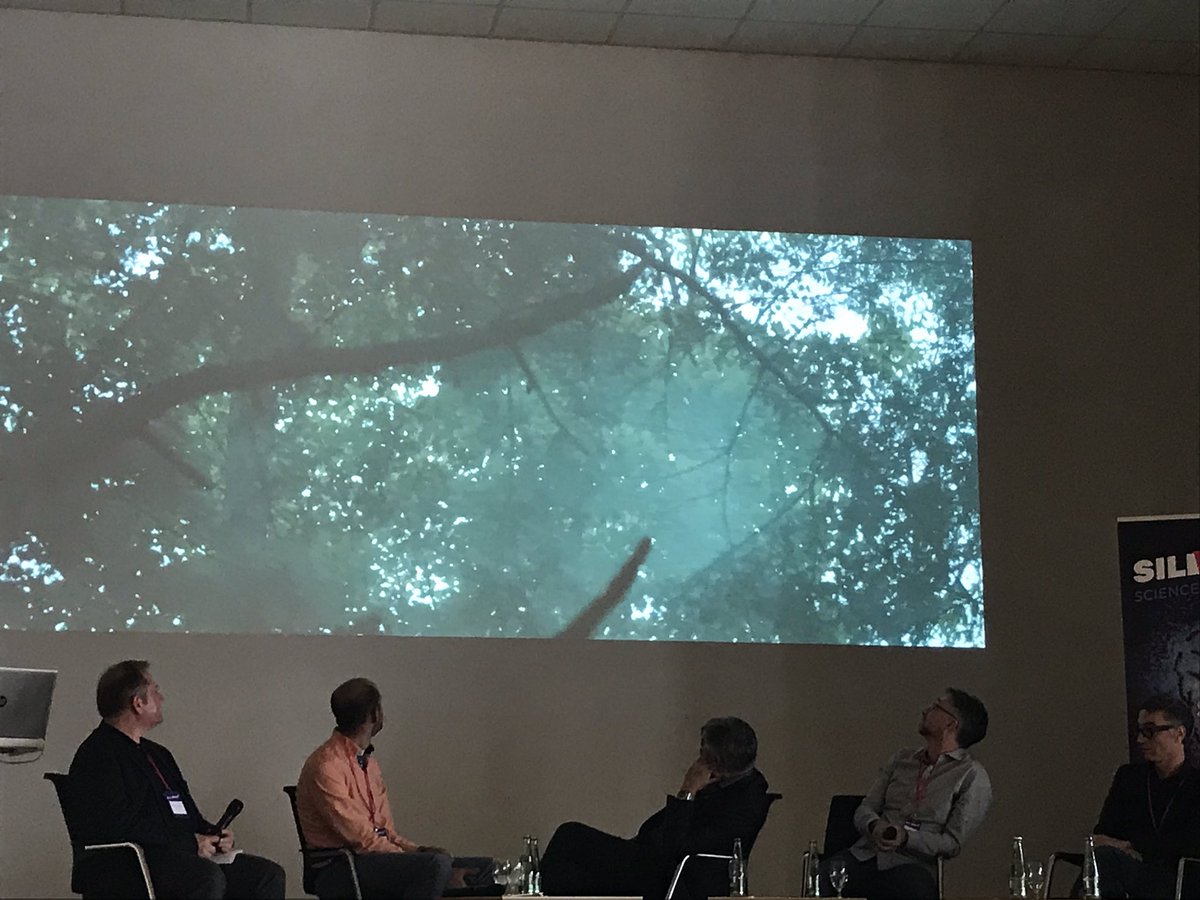 Screening clips from the stunning @SerengetiRules with director @Nicolasroether and producer David Elisco @silbersalzhalle for our #Love and #Ecology session with @chrschwaegerl 🌿🐦