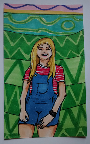 DrawnOddly's tweet photo. Smile! #doodles #drawings #drawnfromreference #summertime https://t.co/ARLeQ3X3zh
