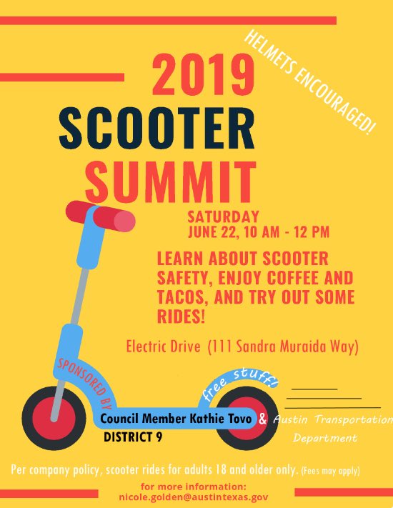 ATX_311's tweet photo. We are live and answering your questions!! Come down and join us!!! @kathietovo #AustinTx #scootersummit2019 #things2doinAustin #youhavequestionswehaveanswers https://t.co/KvKkrmmeYa
