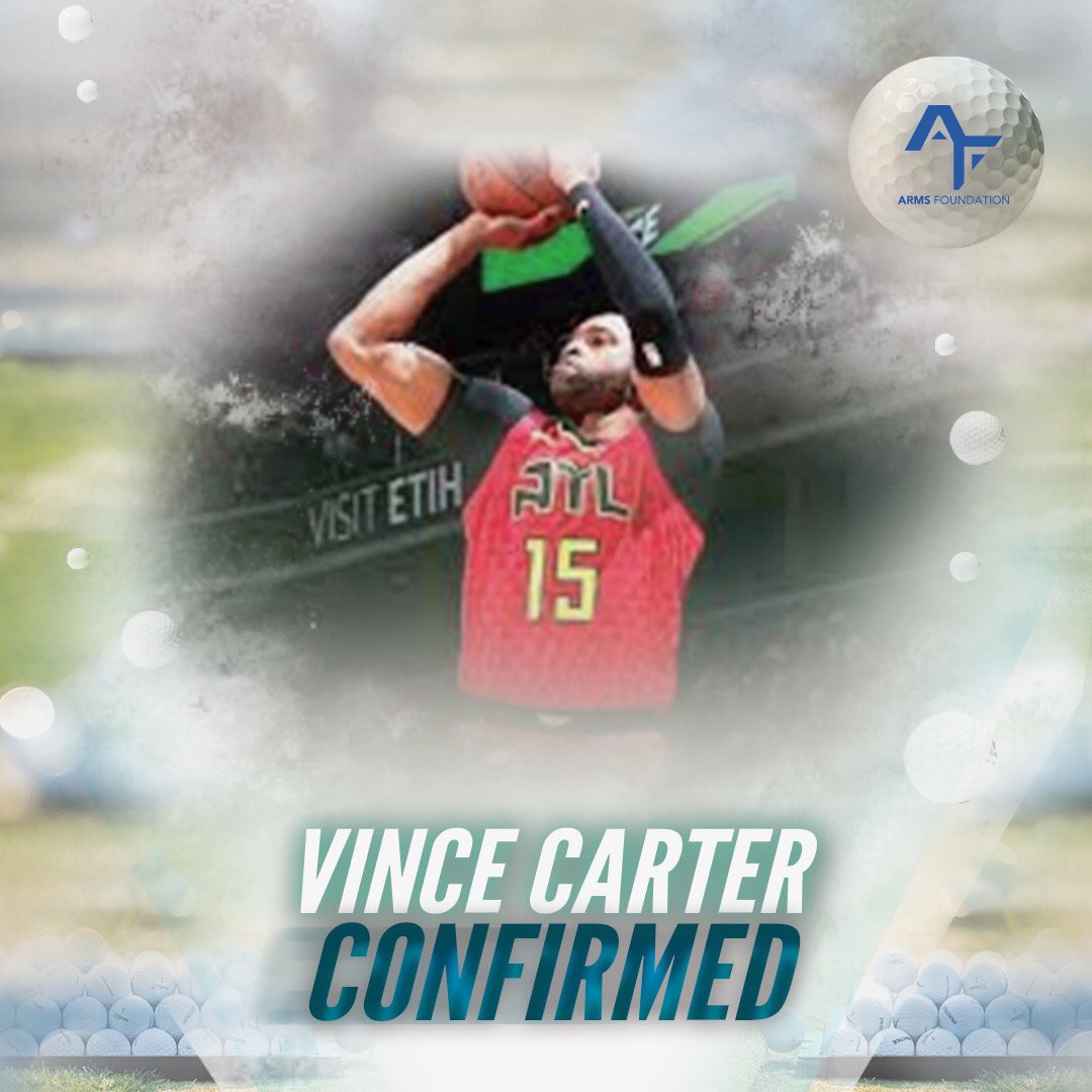 ARMS_Foundation's tweet photo. We have one more confirmed for the classic. 

𝐇𝐀𝐋𝐅 𝐌𝐀𝐍. 𝐇𝐀𝐋𝐅 𝐀𝐌𝐀𝐙𝐈𝐍𝐆.

→ @mrvincecarter15 

⛳️ #ARMSFoundation ⛳️ https://t.co/eAplhKYHa0