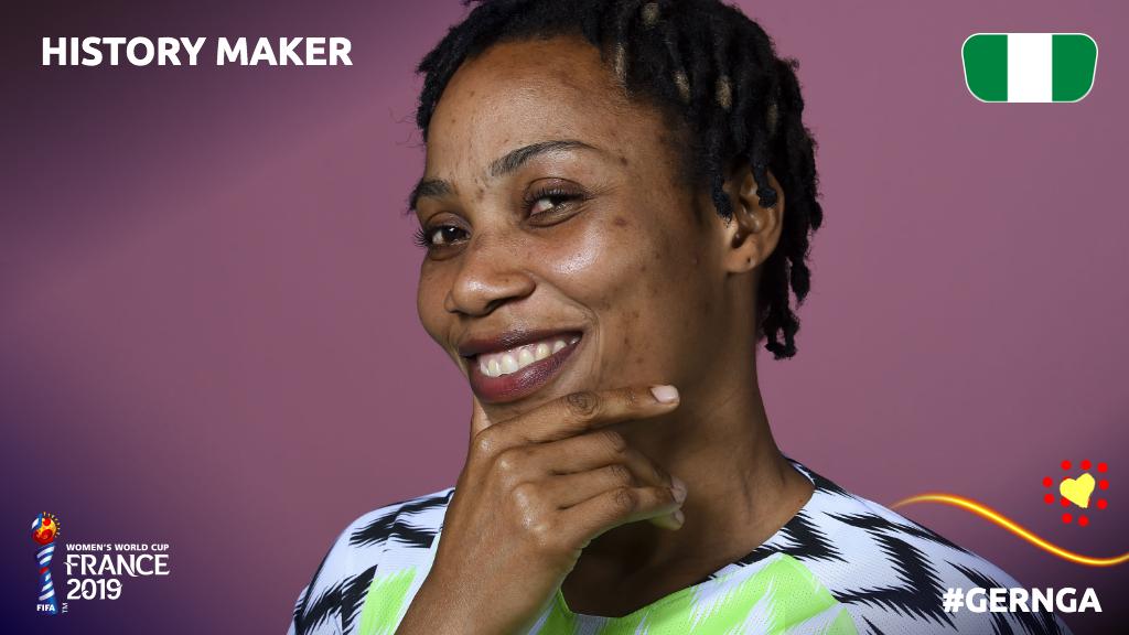 1⃣4⃣ appearances

Defender <a href="/EBIONOME/">ONOME EBI</a> is the new African record holder for <a href="/FIFAWWC/">FIFA Women's World Cup</a> matches.  

💻 buff.ly/2Fb3zz0  (LIVE BLOG)  

#SoarSuperFalcons // #Team9jaStrong // #FIFAWWC