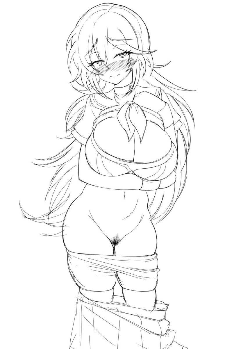 原稿のためのラフらぎちゃんパート2(˘ω˘)スヤァ 