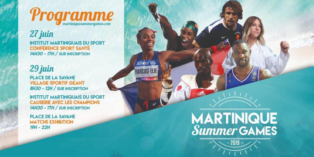 MartiniqueGames's tweet photo. Voici le programme des @MartiniqueSummerGames #MSG2019 😍 On a hâte de vous retrouver ! N'oubliez pas de vous inscrire via #EventBrite. Toutes les infos sont sur notre site https://t.co/xWyDDFge8s. Evénements gratuits / réservation obligatoire https://t.co/CaRnXDw5mo