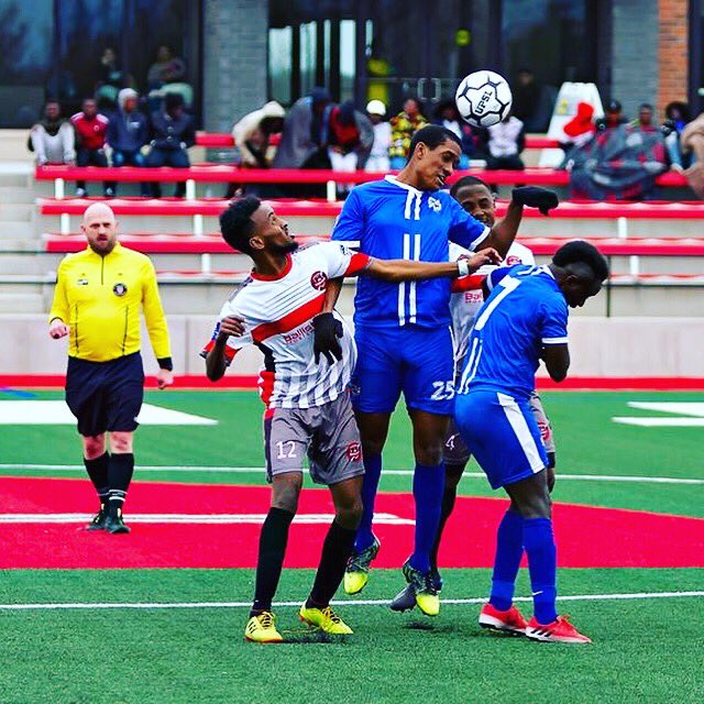 FCMinneapolis's tweet photo. 🌍⚽️ 🇯🇲 Jamaica’s Layton Blair during his opening match of the UPSL against Granite City FC! https://t.co/CQxRZZznBC