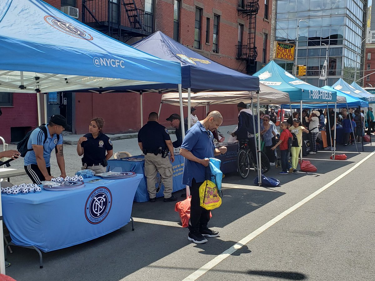 CCNYPS's tweet photo. CCNY DPS is out in Harlem with the community. Come out and enjoy the day with us. #NYPD #26PCT #32PCT #communityaffairs https://t.co/HZMaeGlBAv