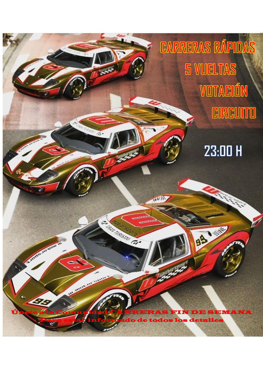 Esta noche a partir de las 23:00h 
Uniros a la Comunidad Carreras de Fin de Semana para estar informados de todos los detalles.