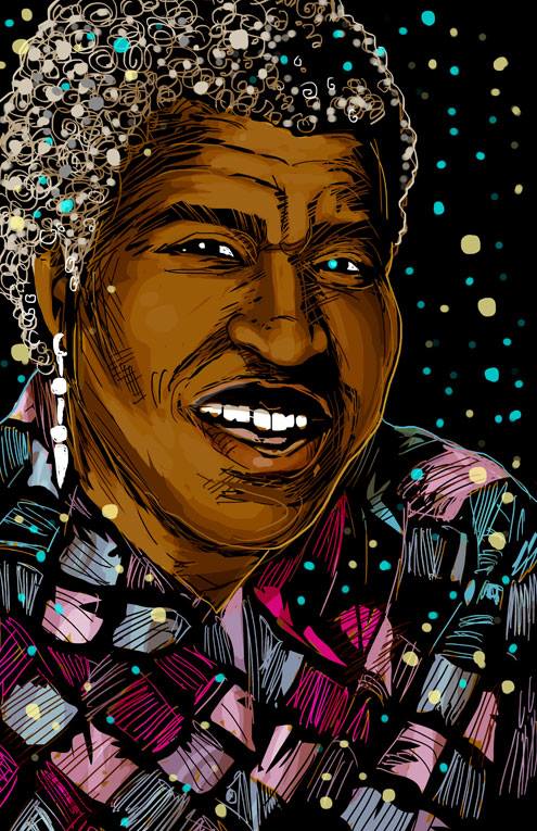 Two of my favorite portraits I\ve done of the amazing OCTAVIA E. BUTLER. Happy Birthday, Wild Seed! Rest In Power. 