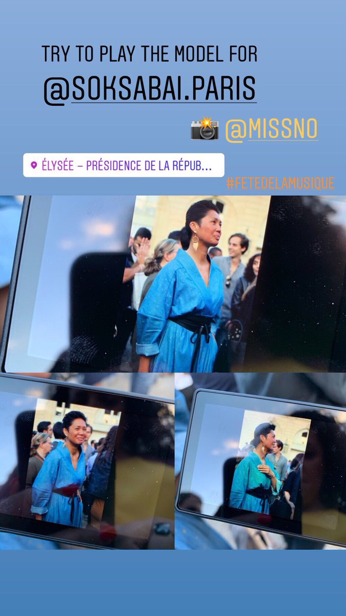Hier à la fête de la musique du Palais de l’Elysée, j’ai eu la chance de porter une belle robe de <a href="/SokSaba/">Sok' Sabaï</a> 💖