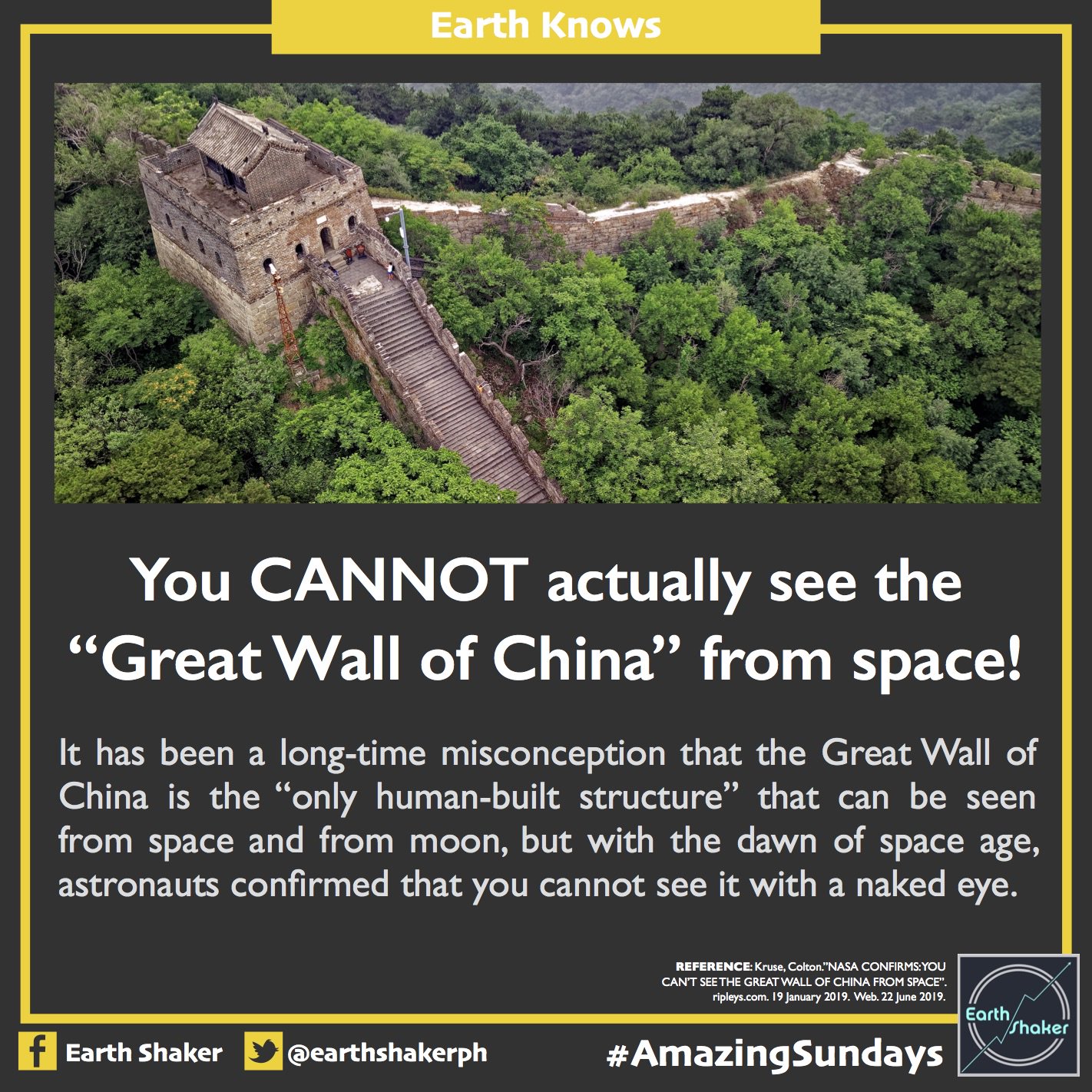 You can't see the Great Wall from space…