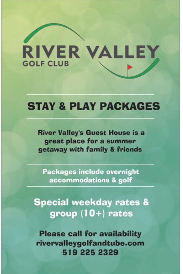 Check out our Stay &amp; Play Packages! 
Packages include overnight accommodations and golf! 
For more information, visit: rivervalleygolfandtube.com/accommodations… …
