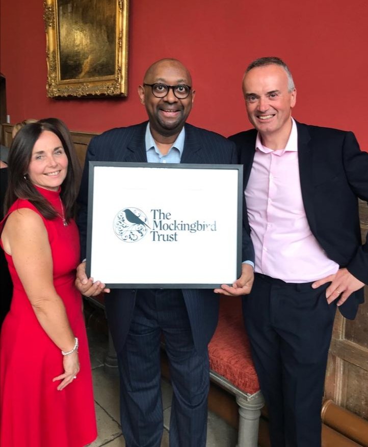 HowardB98974010's tweet photo. Howard with Chris and Wendy Wilkinson who sadly lost their daughter Anna to cancer. The Mockingbird Trust was set up in her memory and to provide treasured moments for young people who have been diagnosed with cancer. https://t.co/RqDXigqeXT