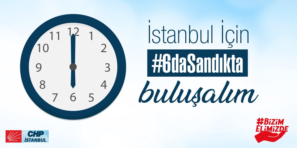 İstanbul için yarın sabah #6daSandıkta buluşalım!
#BizimElimizde
#HerŞeyÇokGüzelOlacak