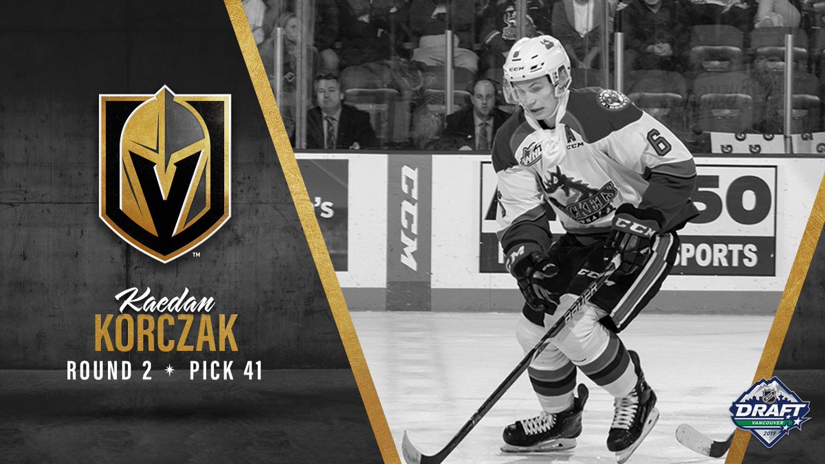 Kaedan Korczak is the newest Golden Knight! 

#VegasBorn | #NHLDraft