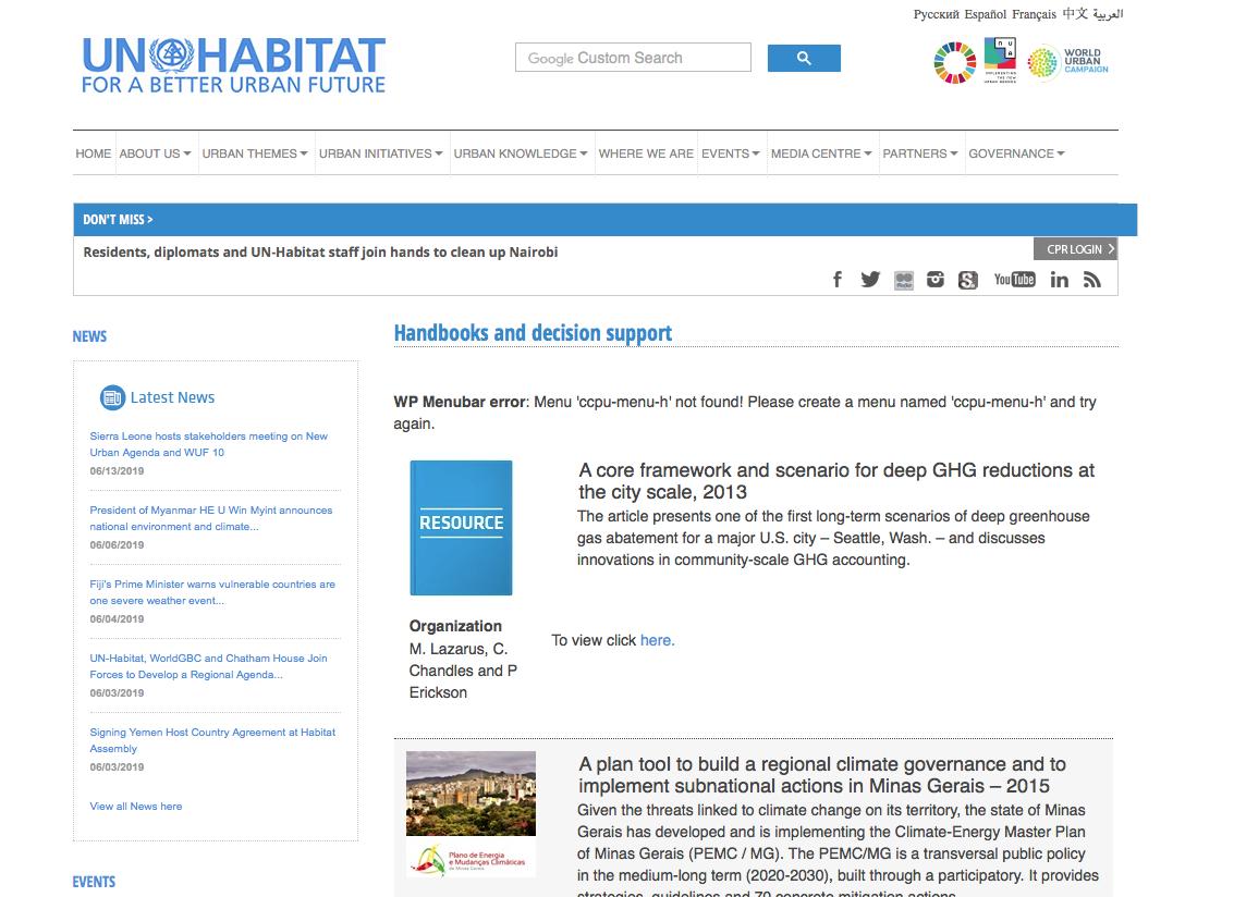 6/ Here's the website for reference.  https://unhabitat.org/cop21-handbooks-and-decision-support/The ICLEI "Building Adaptive and Resilient Communities (BARC)" is listed further down the page.