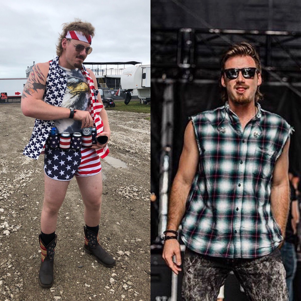 KZKX969's tweet photo. @MorganWallen we’ve found your long lost brother! Seriously though we think you &amp; @Chaddahoocheee should hang out today @Countrystampede hit us up! @JPonKX https://t.co/m0J73hU0aQ