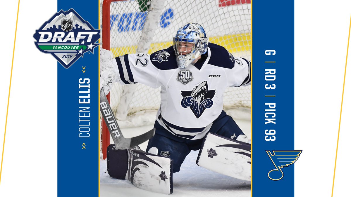 StLouisBlues's tweet photo. Welcome to the club, Colten Ellis! #NHLDraft #stlblues https://t.co/L5PNV7PRNZ