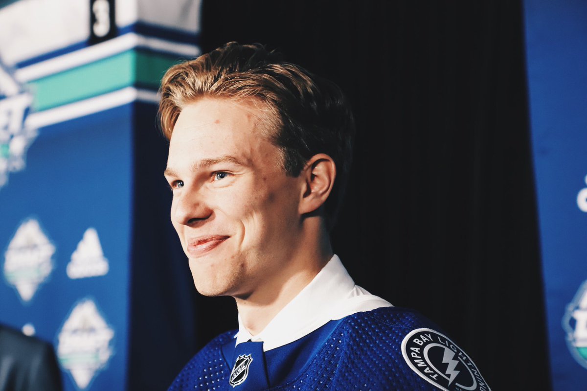 TBLightning's tweet photo. Hej, @hugloa2001! 😄

Valkommen! #NHLDraft https://t.co/QDw82VFYMa