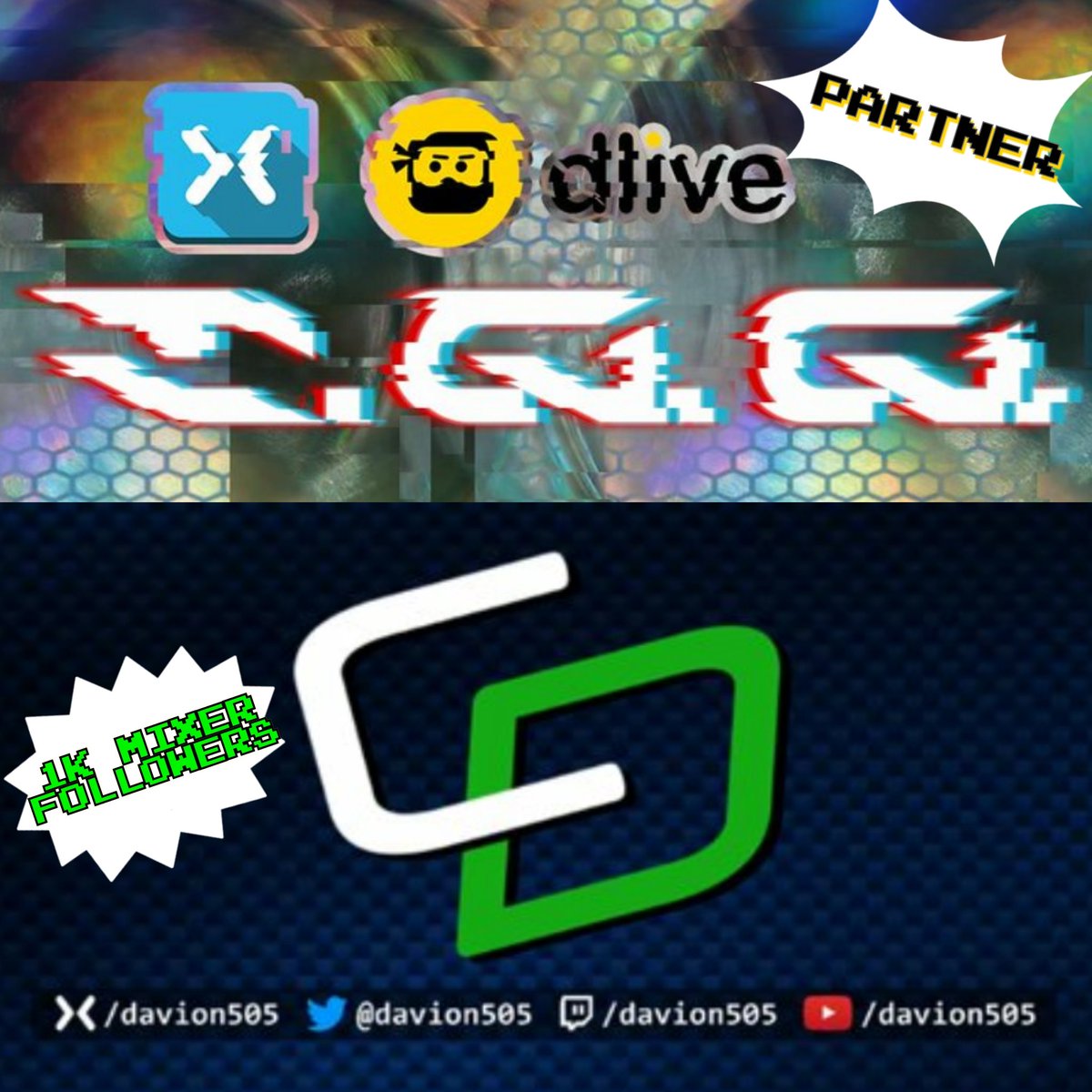 GhostCatGaming1's tweet photo. Big Shout out to my Guys for putting in work! @TwinGatsGaming for getting partner w/ @OfficialDLive & @davion505 for hitting 1k @WatchMixer followers. Check em out for killer content, great games, and good times.
#GhostCatGaming #mixerstreamer https://t.co/OHuNUhRCHR