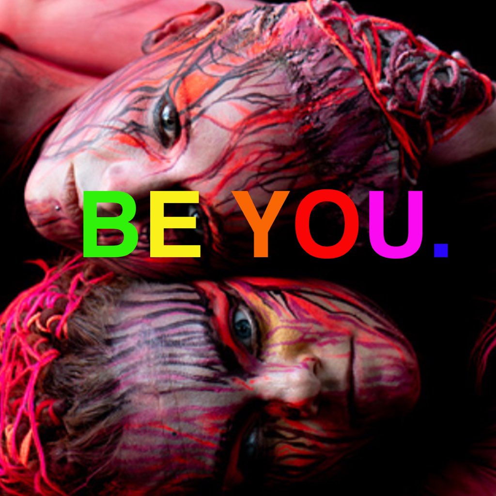 nudenite's tweet photo. Celebrating PRIDE! This body paint is a reminder that our individuality runs through us- #pride #worldbodypaintfestival #nudenite https://t.co/uAFCsaWBom