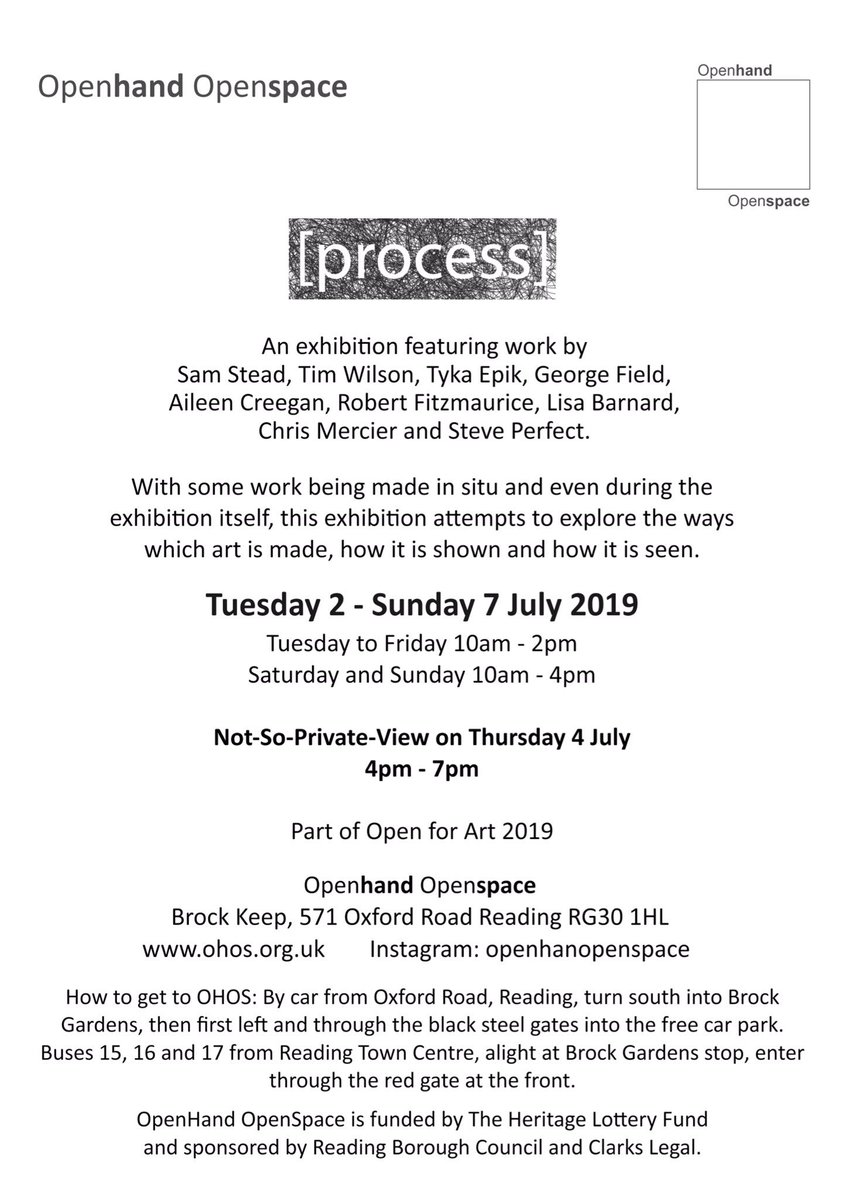 wearestash's tweet image. Coming soon..
[process] exhibition at Openhand Openspace.
Curated by STASH artist @snstead 
Not-So-Private-View on Thursday 4 July