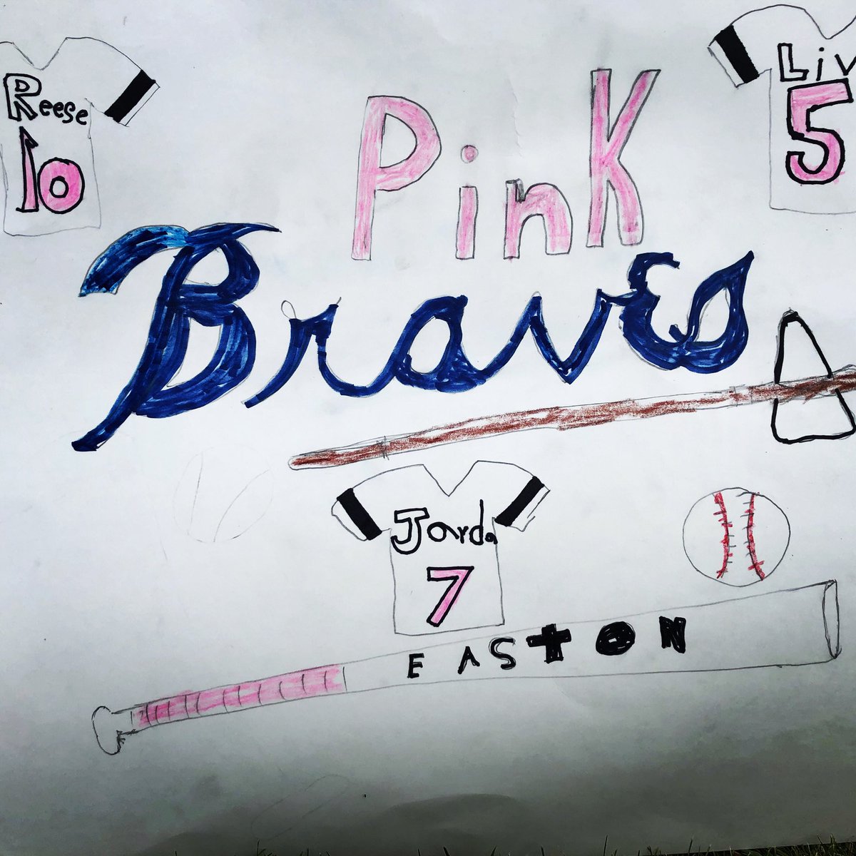 Sign from our fans. #pinkbravesrd #CABL #GoBravesGo #gopinkorgohome💕