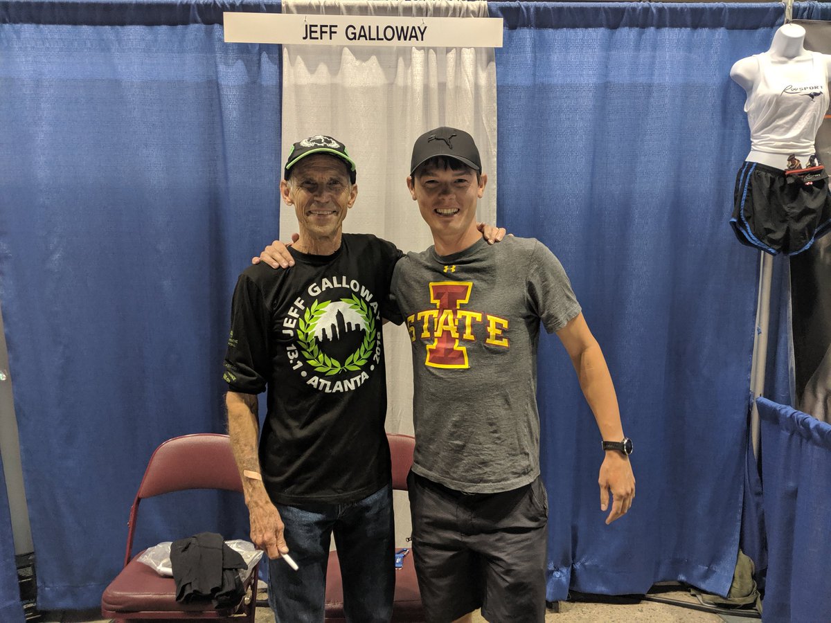 brockj11's tweet image. Fun times meeting @JeffGalloway and racing @GrandmasMara half!