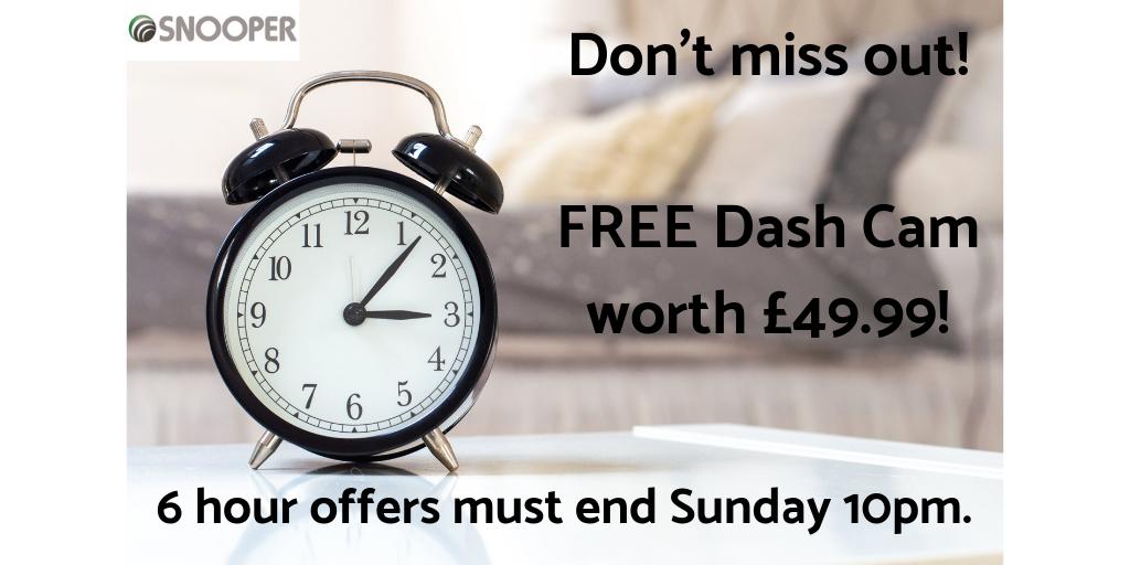 ow.ly/fSEP50uJKwe
6 hour offer. Starts 4pm Sunday! 
Free Dash Cam worth £49.99 when you spend over £250