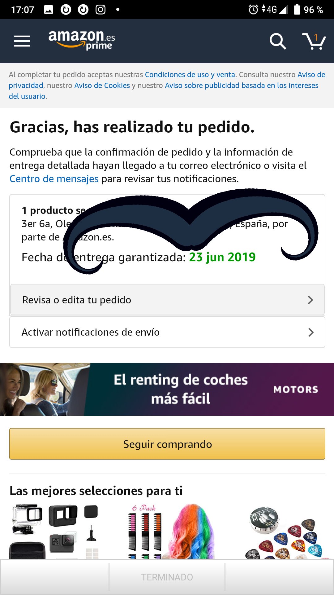 entrega garantizada amazon