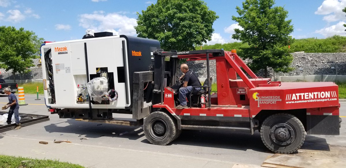 Mecademic's tweet image. Et voilà, we just added a @MazakCorp VARIAXIS i-600 5-axis vertical machining center with an MPP 500 multiple pallet stocker to our pool of production equipment. #NoOutsourcing #MadeInCanada