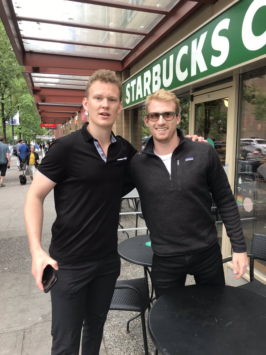 bellyhighbutton's tweet image. Brady likes 2 milk in his coffee. #TheHighButton @BradyTkachuk71