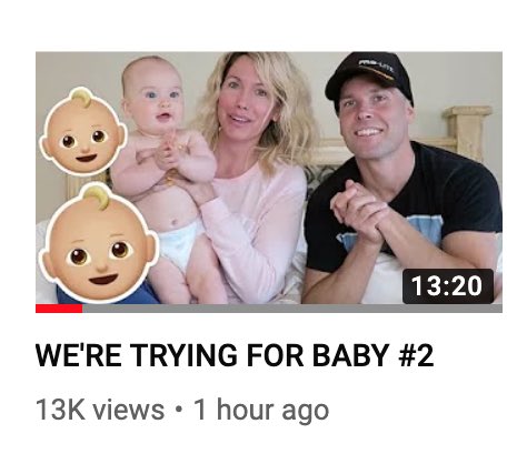 We’re trying for baby #2 ( NOT Clickbait) https://t.co/A9hrLOUktM https://t.co/EvtGoYq265