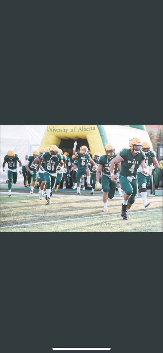 Blessed to receive an offer from the University of Alberta 🔰 @UACoachMorris <a href="/UABearsFootball/">University of Alberta Football</a>