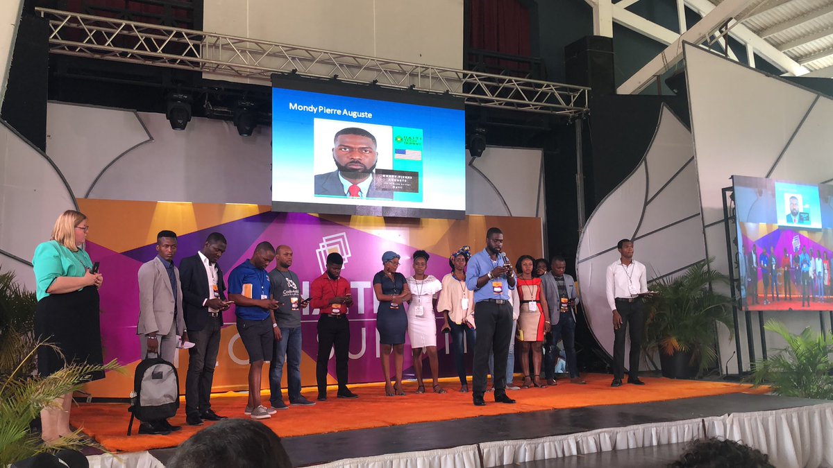This is what it’s all about. Enabling young entrepreneurs to move the world forward by providing a platform for their voice. So much support in the audience as well. #haititechsummit19 #haiti #pitchcompetition #haititechsummit <a href="/HaitiTSummit/">Haiti Tech Summit</a>