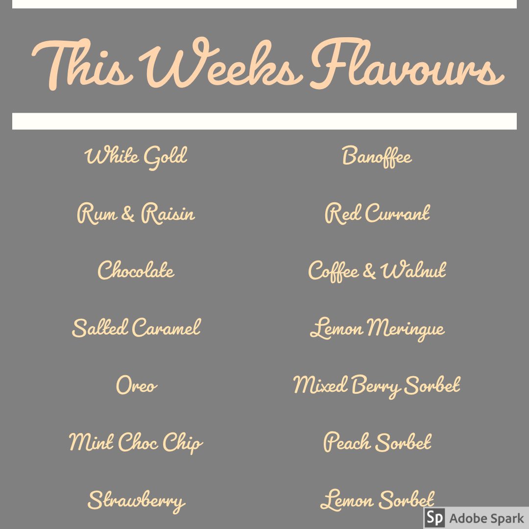 Palette and Pasture (@palette_pasture) on Twitter photo This weeks flavours #gelato #flavours This weeks flavours #gelato #flavours