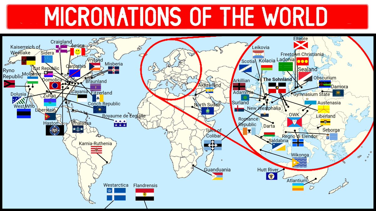 A job well done by Sohnland. They have created a world map of all of the micronations which is fantastic. We'd like to thank you for your hard work and contribution to the micronational community! #Micronation <a href="/TheSohnlandGov/">Sohnlandic Government</a>