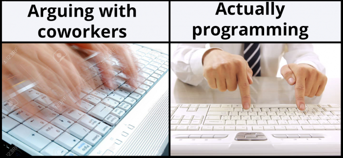dev_humor's tweet photo. Typing speed https://t.co/FtjKVmC4Oy #devhumor #arguing #internetarguments #devs https://t.co/0lZ1IYq2NS