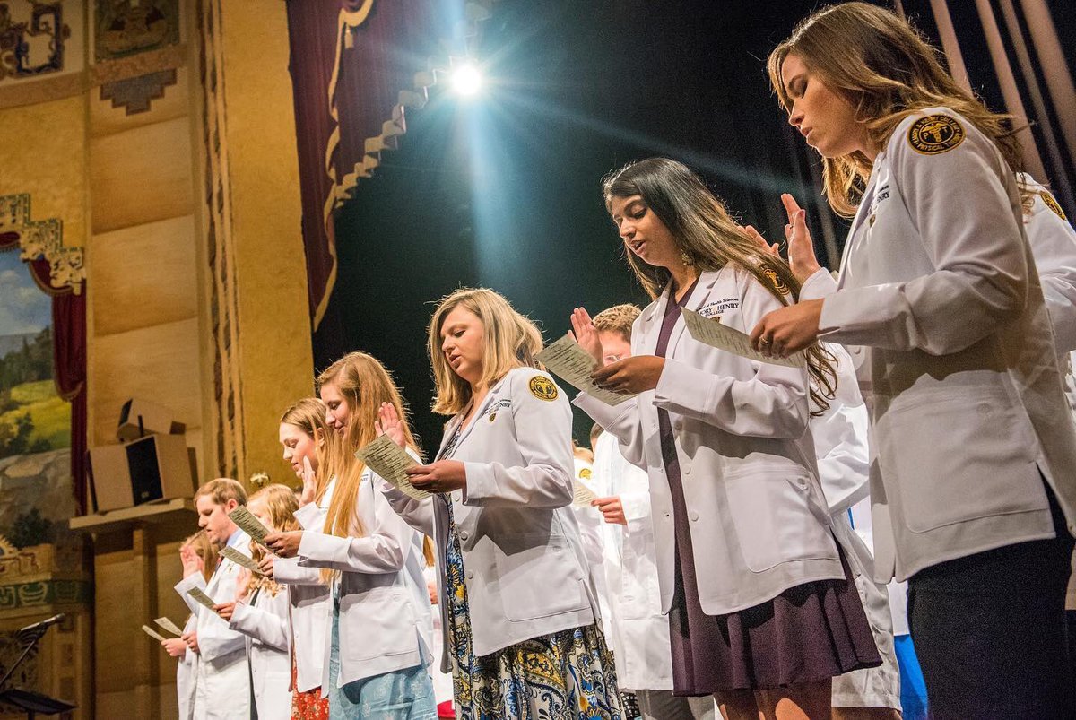 emoryhenry1836's tweet photo. 2020 @EmoryandHenryPT Physical Therapy students at the School of Health Sciences celebrated their White Coat ceremony @theLINCOLNstage @marionvirginia. Stay tuned for the full gallery! #schoolofhealthsciences #whitecoatceremony #physicaltherapy #PTschool #EHCDPT #DPT #EHCDPT https://t.co/HjgkY2wVMR
