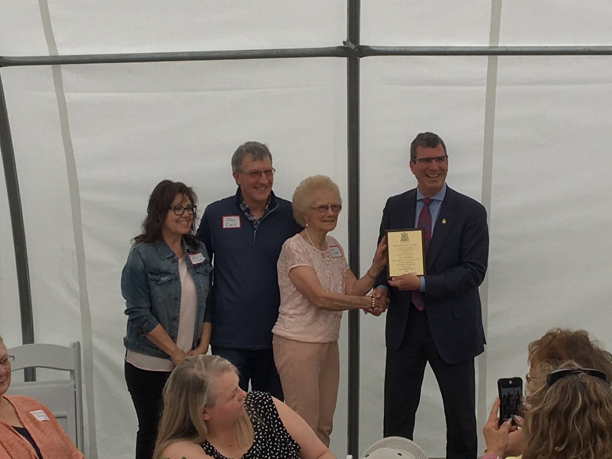 CamClark1's tweet photo. Congratulations to June, Reg &amp; Diane Clark or receiving the Century Farm Award for farming in Manitoba. https://t.co/xpYT1S9Vax