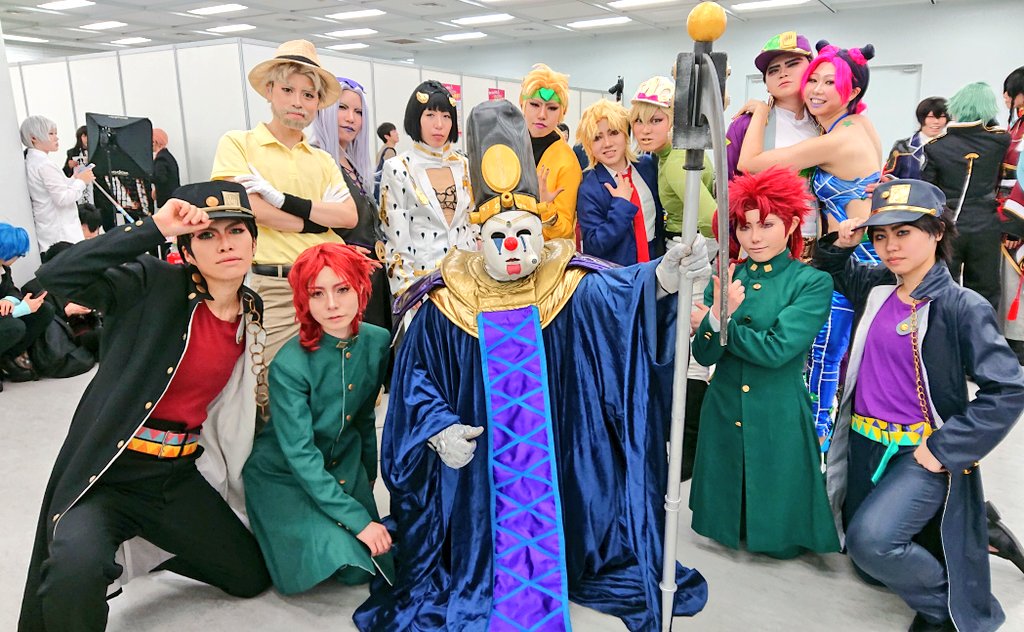 U王3世 Sur Twitter 沢山のジョジョレイヤーさん達と共演できた デス13 この中にジョジョのキャラは何人居るのでしょう やっぱりジョジョ 100人いなくてもダイジョーブ アコスタ ジョジョ Jojo 死神13 デスサーティーン T Co