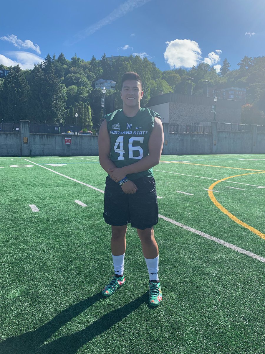 Great unofficial visit and camp at Portland State! Thank you @jason_diffee for the experience.  #govikes @psuviksFB @CoachBarnum69 #barneyball