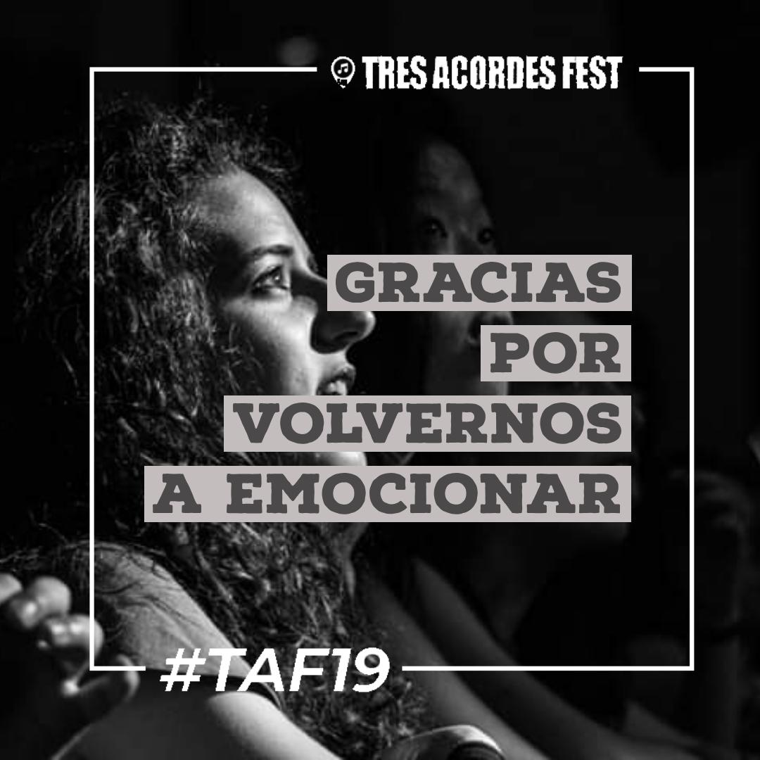 La historia se vuelve a cumplir y nosotros nos volvemos a emocionar 😥. Gracias por ser partícipes del arte y de la buena cultura💥. Gracias a las 10 bandas que han hecho posible #TAF19 y a las más de 3500 personas que se han acercado a vernos💃 en este día tan importante.