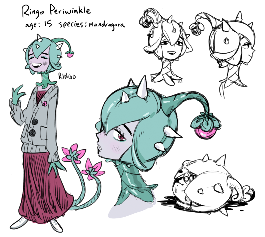 rough color of Ringo! I'm actually really happy w his design?? 