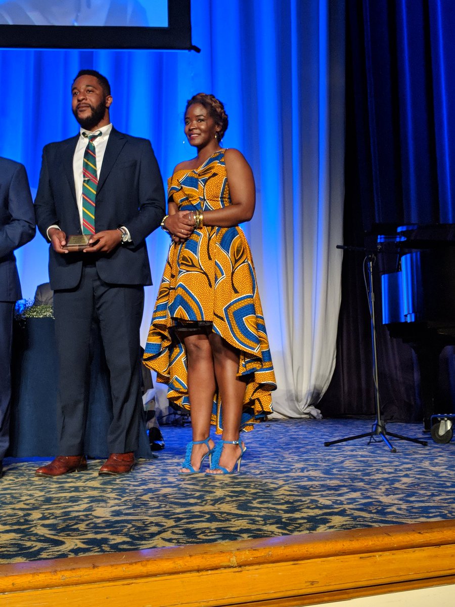 Proud big sister as @MCargill28 and @evburnett of @3rdSpaceCLE get honored as rising leaders at NAACP Cleveland Freedom Fund Dinner. So blessed to have these two dope individuals in my life and more importantly in the struggle. Love you both!