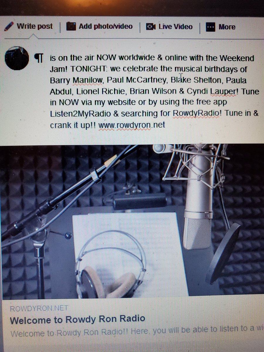 I'm on the air now! Tune in via the info on this pic!