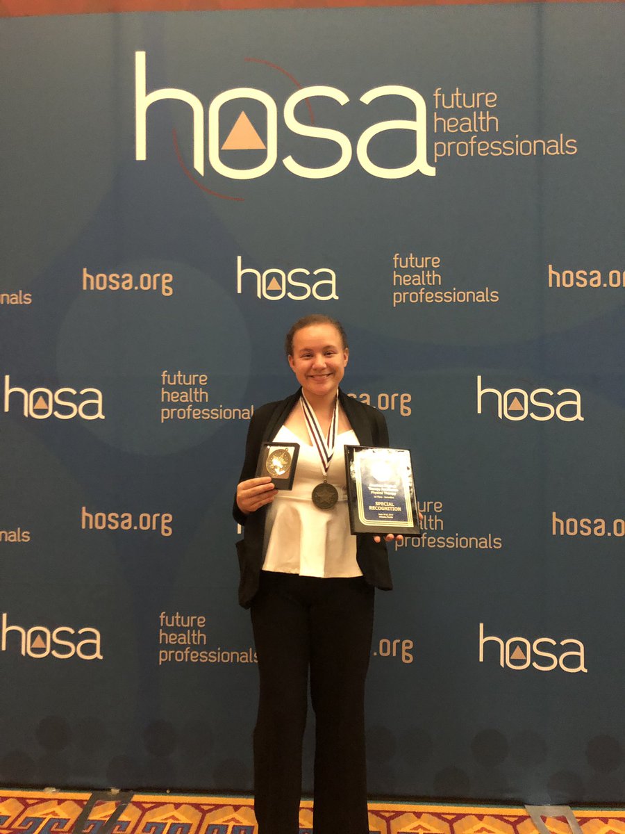 nghsHOSA's tweet photo. YOUR 2019-2020 PRESIDENT NOEMI GUERRA HAS OFFICIALLY BAGGED FIRST PLACE AT INTERNATIONALS FOR PHYSICAL THERAPY 🥳 https://t.co/37GvsaRqEh
