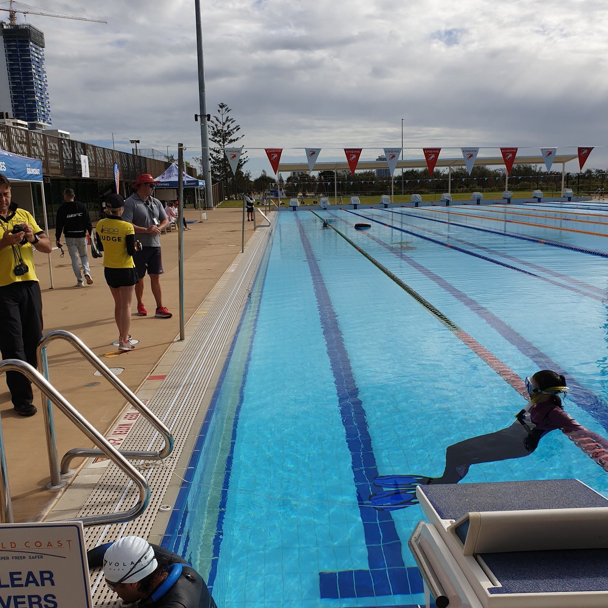 Awesome day to be judging on the Gold Coast for the Freediving Gold Coast Mini Dynamic Comp. A total of 6 National Records!! And no blackouts which is always great to see #freediving #AIDA #goldcoast #aidainternational #watertribe