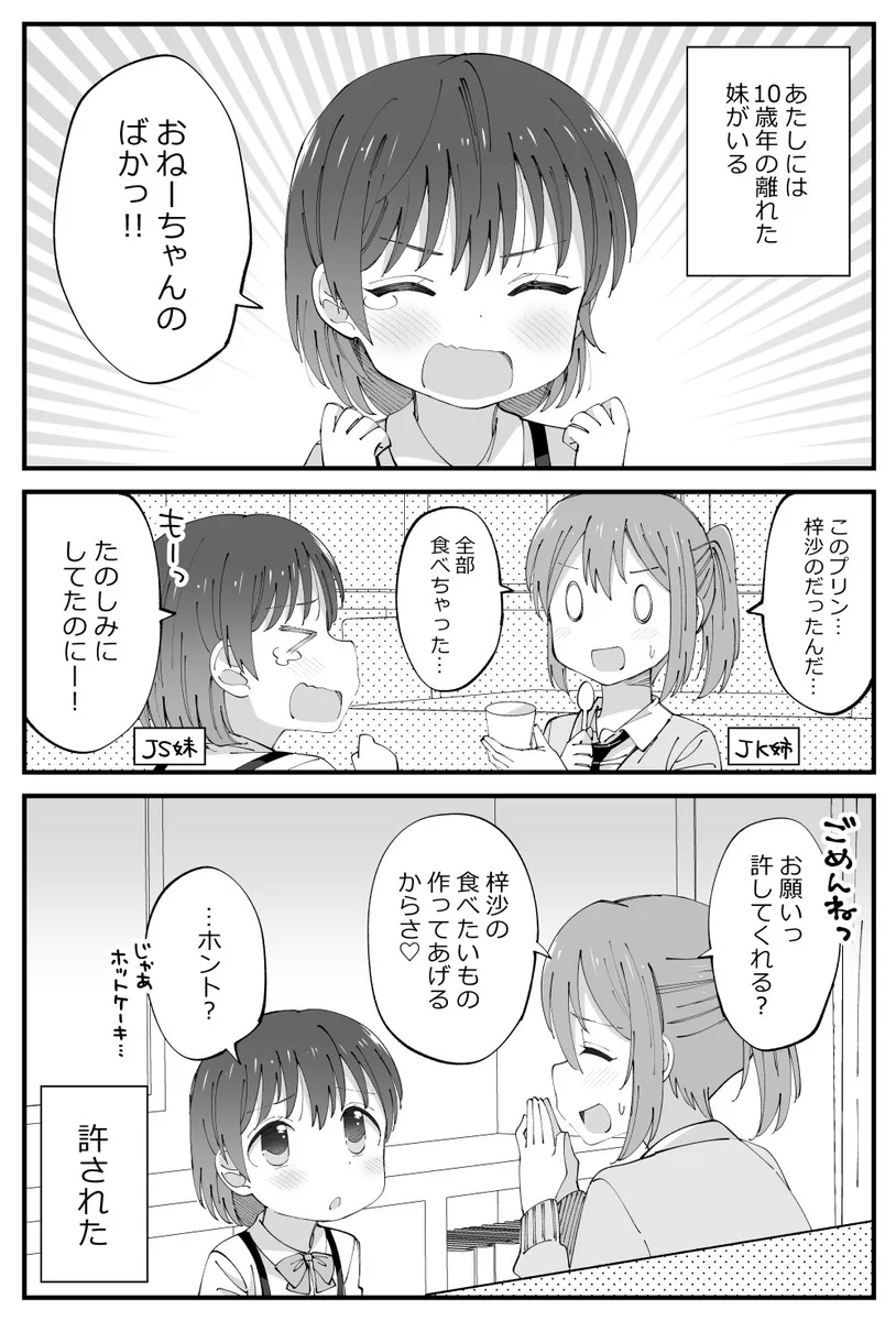 妹のプリンを勝手に食べちゃったら…年の差姉妹百合が尊すぎるww