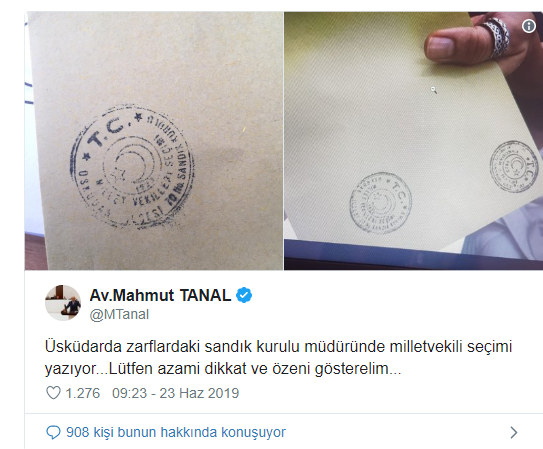 Değerli İstanbul seçmeni, size verilen zarflarda “Milletvekili seçimi” mührü basılı ise durumu hemen sandık kuruluna bildirin. Sandık kurulunca da tutanak tutulup durumun ilçe seçim kuruluna bildirilmesi gerekiyor. #BugünHerŞeyÇokGüzelOlacak #KararSeninOySenin