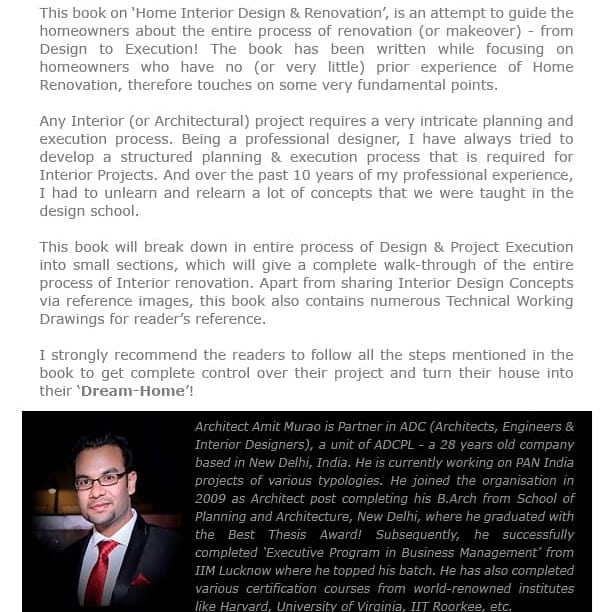 SpaceFormArch's tweet image. Hi, I have recently published a Book on Amazon on - Home #interiordesign &amp;amp; Renovation

I am glad to share that this book has been listed in &apos;#Amazon TOP 100 #bestsellers in #architecture&apos; and its present rank is 33! 

amzn.to/2XvcUfc - FREE with #KindleUnlimited 

#ebook