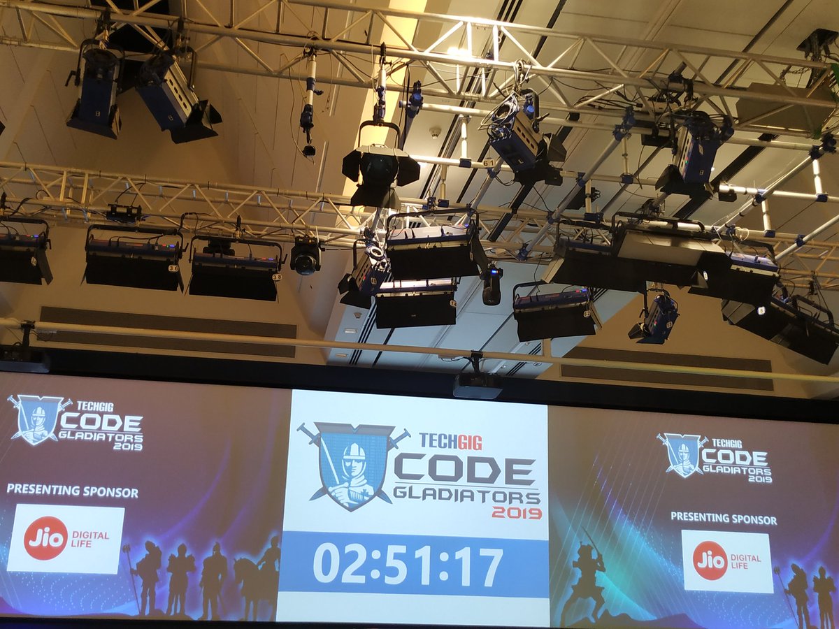 onlineavijit's tweet photo. Crush Bugs and reign supreme at #JioCodeGladiators19 in which every Keystroke counts.Fierce coding battle is on! @reliancejio @SatyadeepMishr @shravanskumar @KajalTuteja @RiddhiWadhwani @Verma_Bhav @bhattdeep11 @6farheensyed6 @satishdubey1983 @GoelbharatGoel #JioTechGig https://t.co/t4sWA01rn4